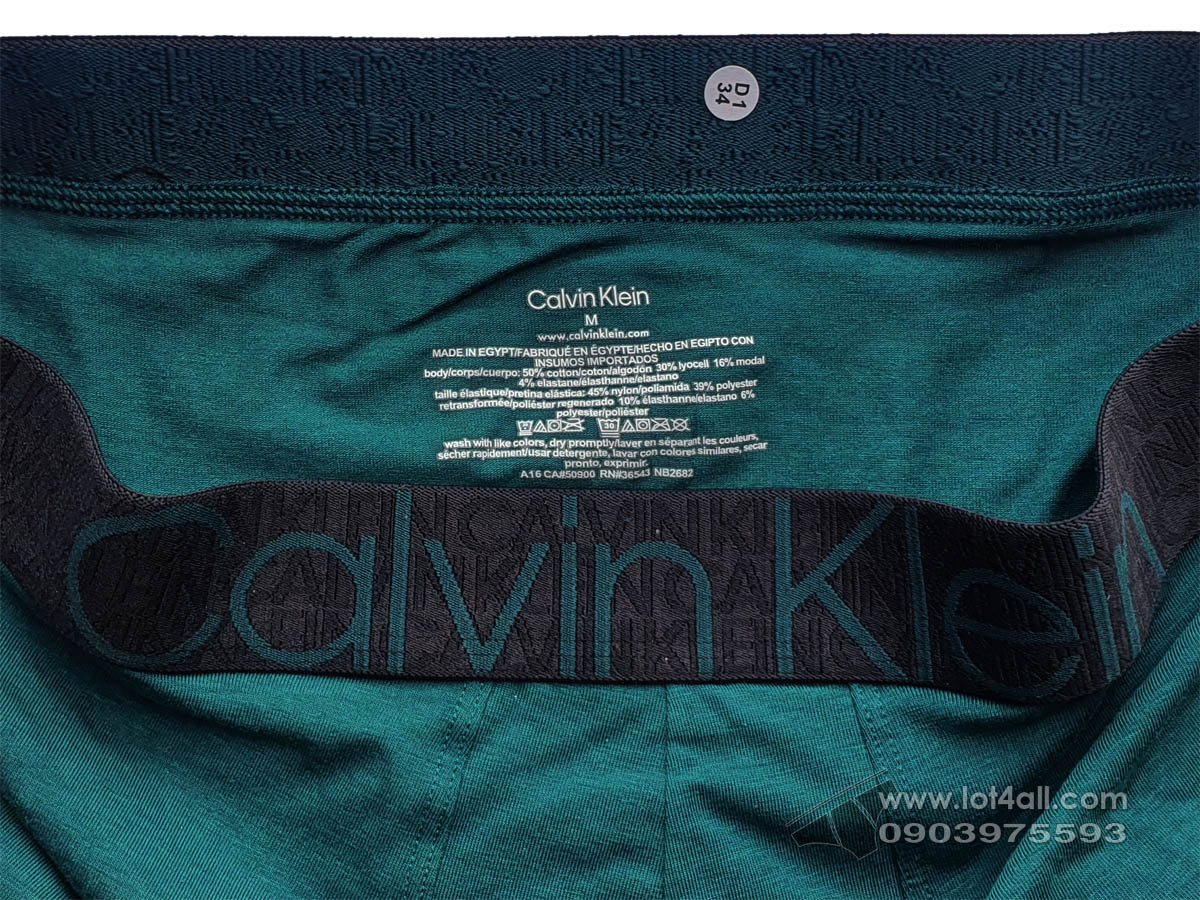 Quần lót nam Calvin Klein NB2682 Reconsidered Comfort Trunk Maya Green