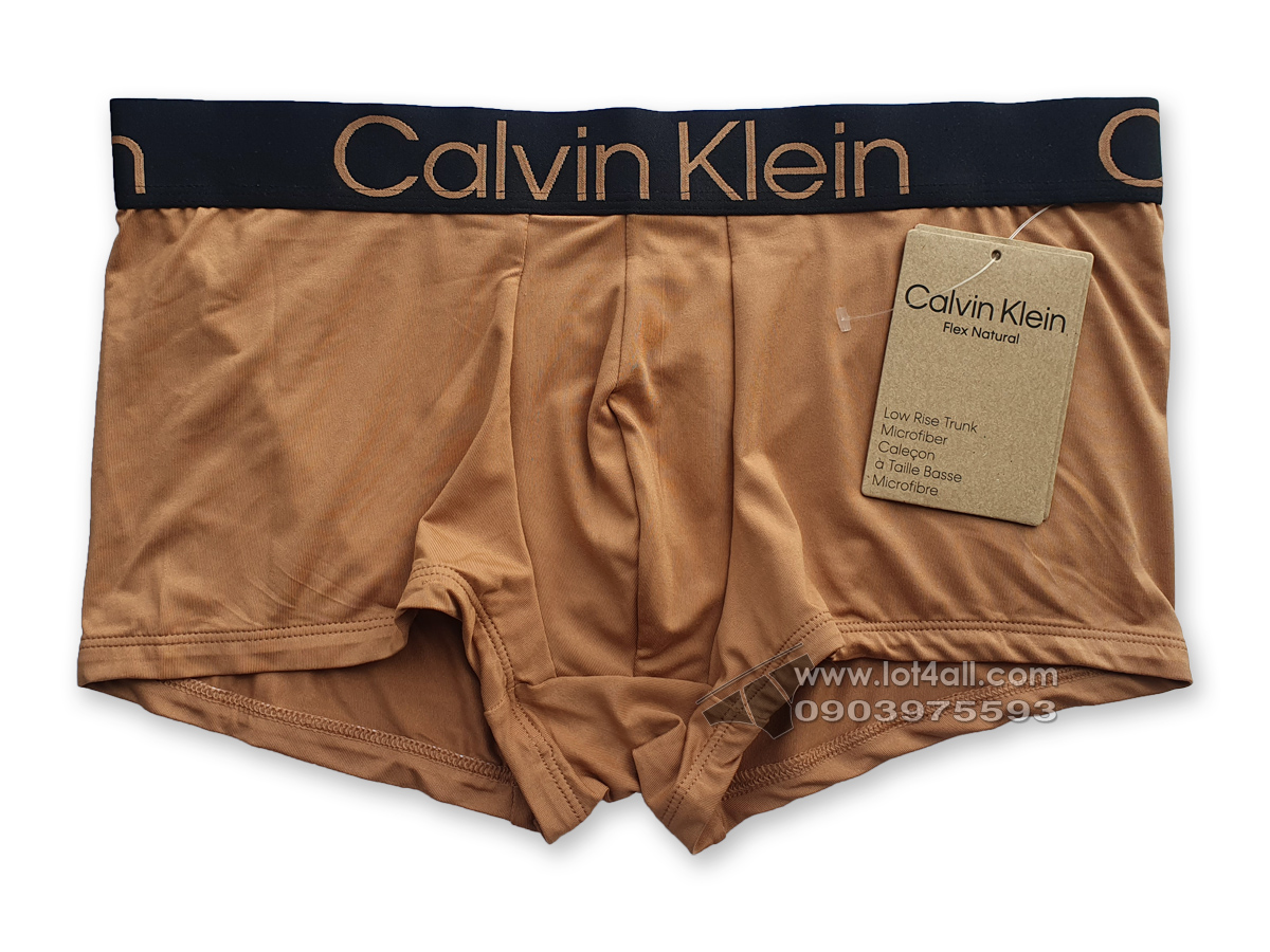 Quần lót nam Calvin Klein NB3112 Flex Natural Micro Low Rise Trunk Sandalwood